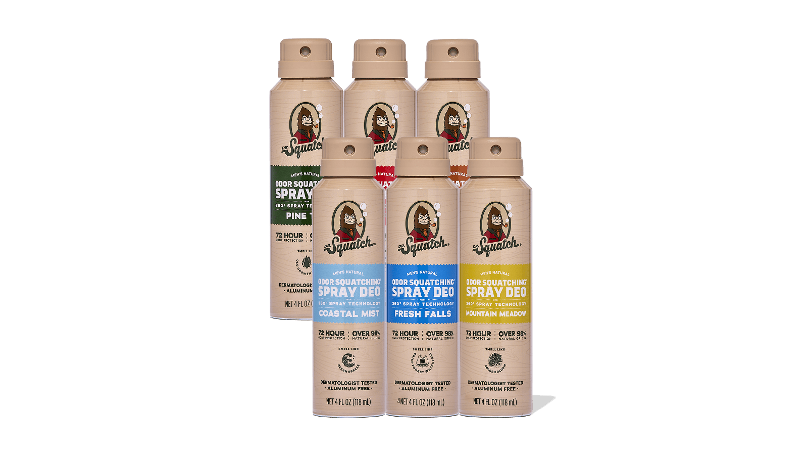Spray Deodorant 6-Pack - All Day Fresh