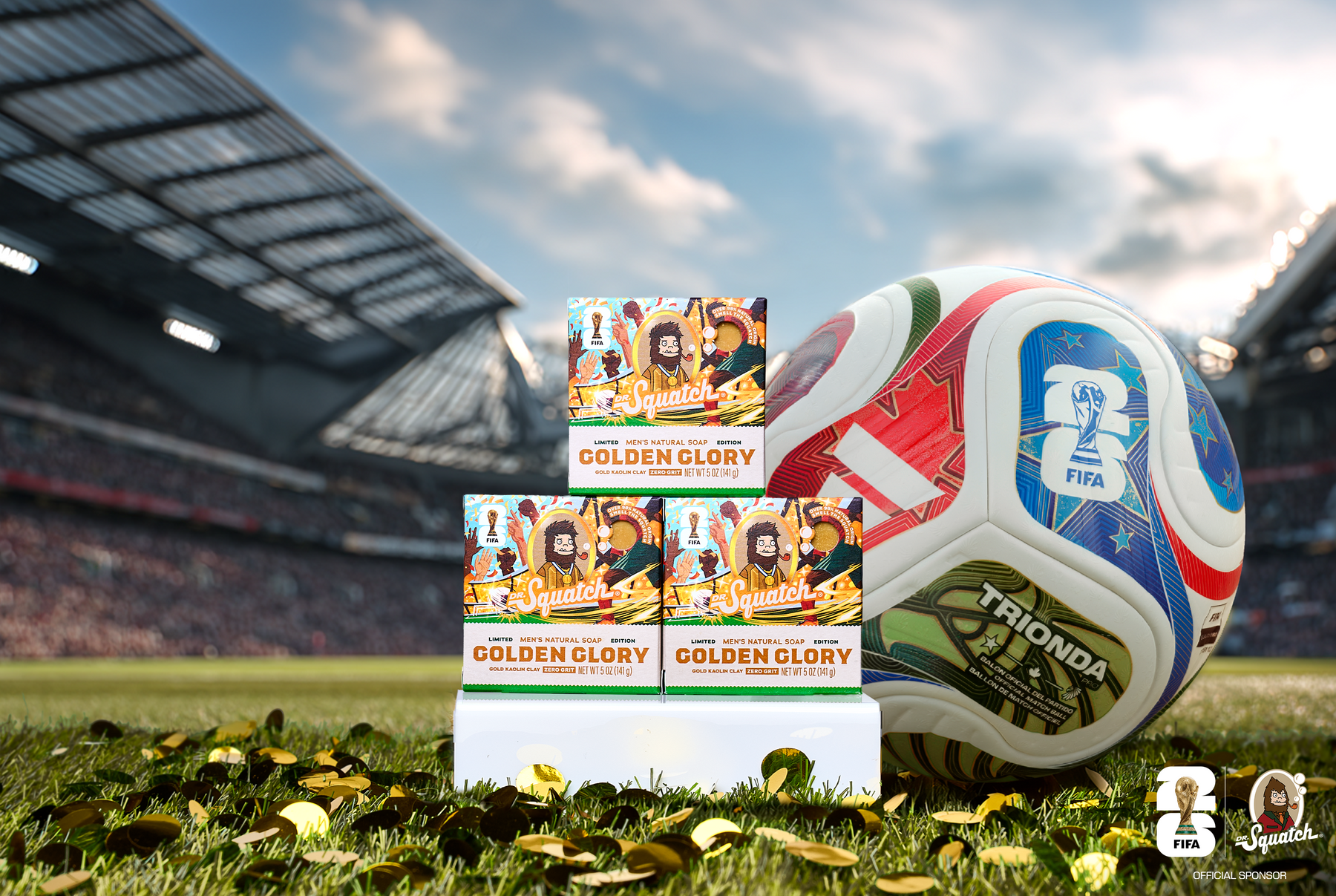FIFA Golden Glory 3-Pack Bar Soap Bundle - Fresh Gift Rotation
