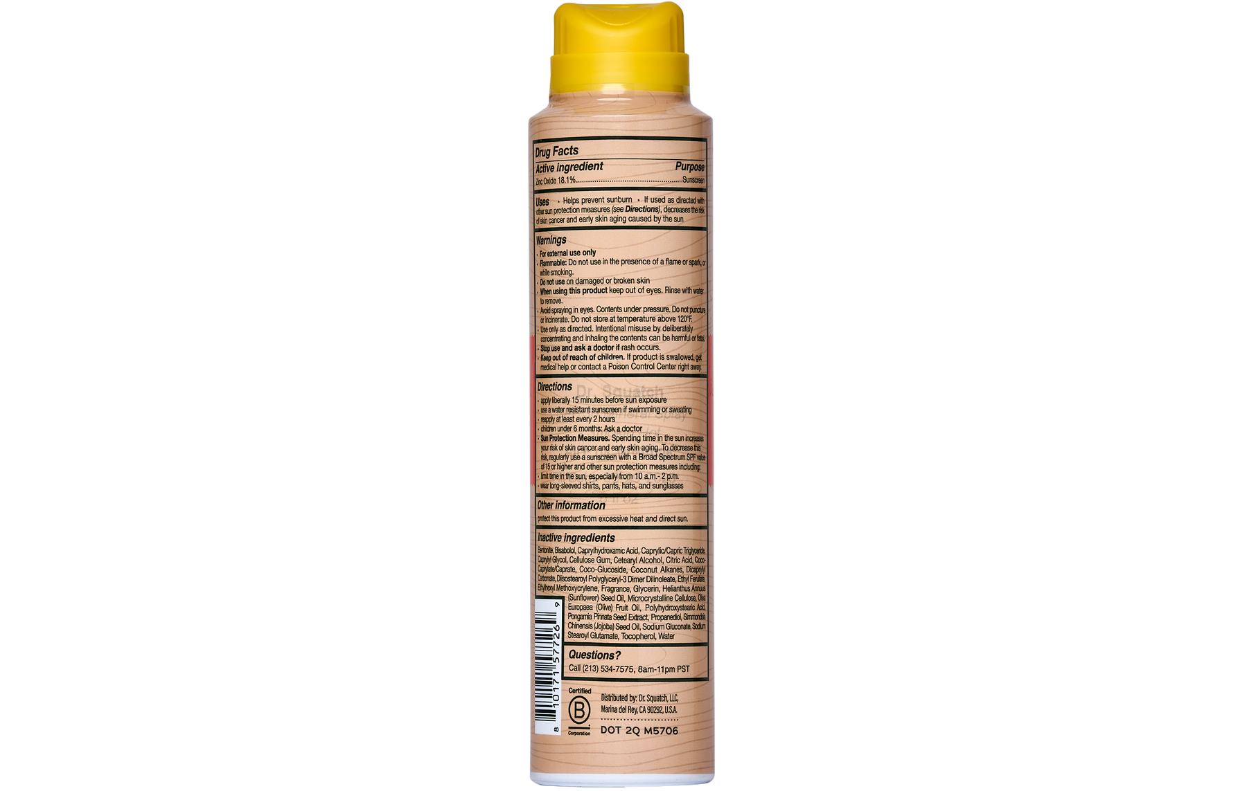 Dr. Squatch Spray Sunscreen | SPF 30 UVA/UVB Protection | Non-Greasy Mineral Sunscreen for Men - Outdoor Shield