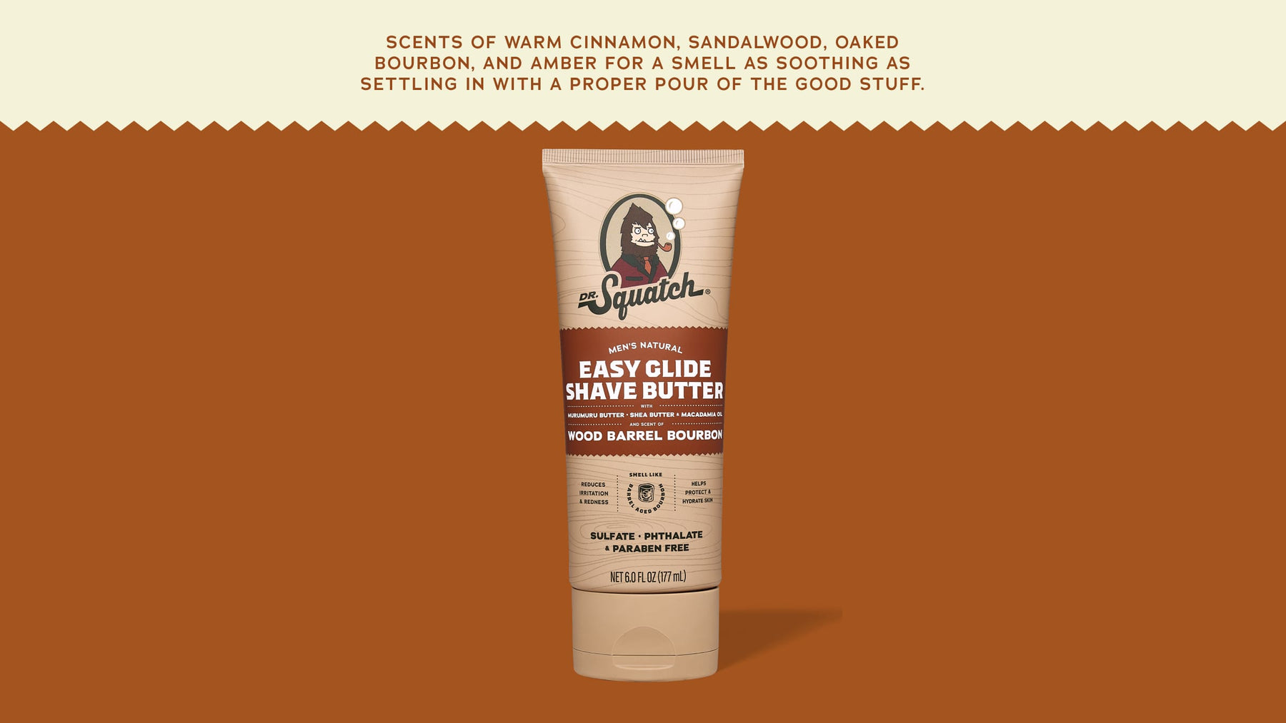 Easy Glide Shave Butter Wood Barrel Bourbon - Active Trail Lather