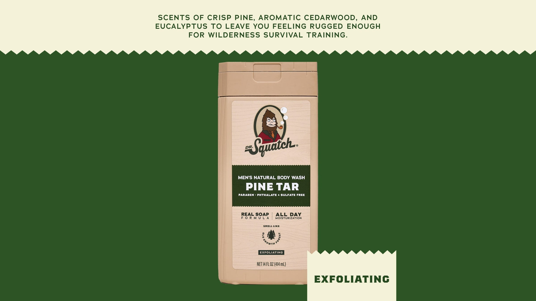 14 oz Pine Tar Exfoliating Body Wash - Modern Fresh Routine