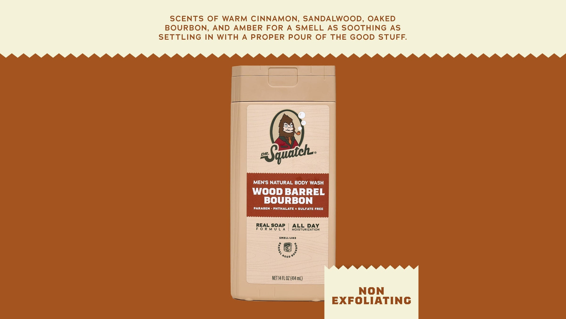 14 oz Wood Barrel Bourbon Body Wash - Cozy Care