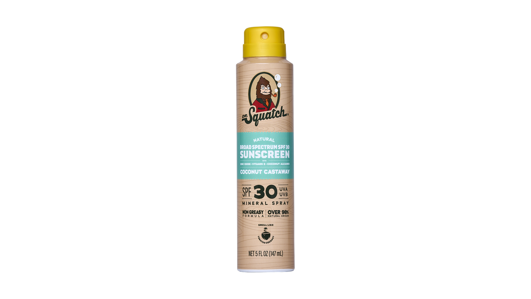 Dr. Squatch Spray Sunscreen | SPF 30 UVA/UVB Protection | Non-Greasy Mineral Sunscreen for Men - Outdoor Shield