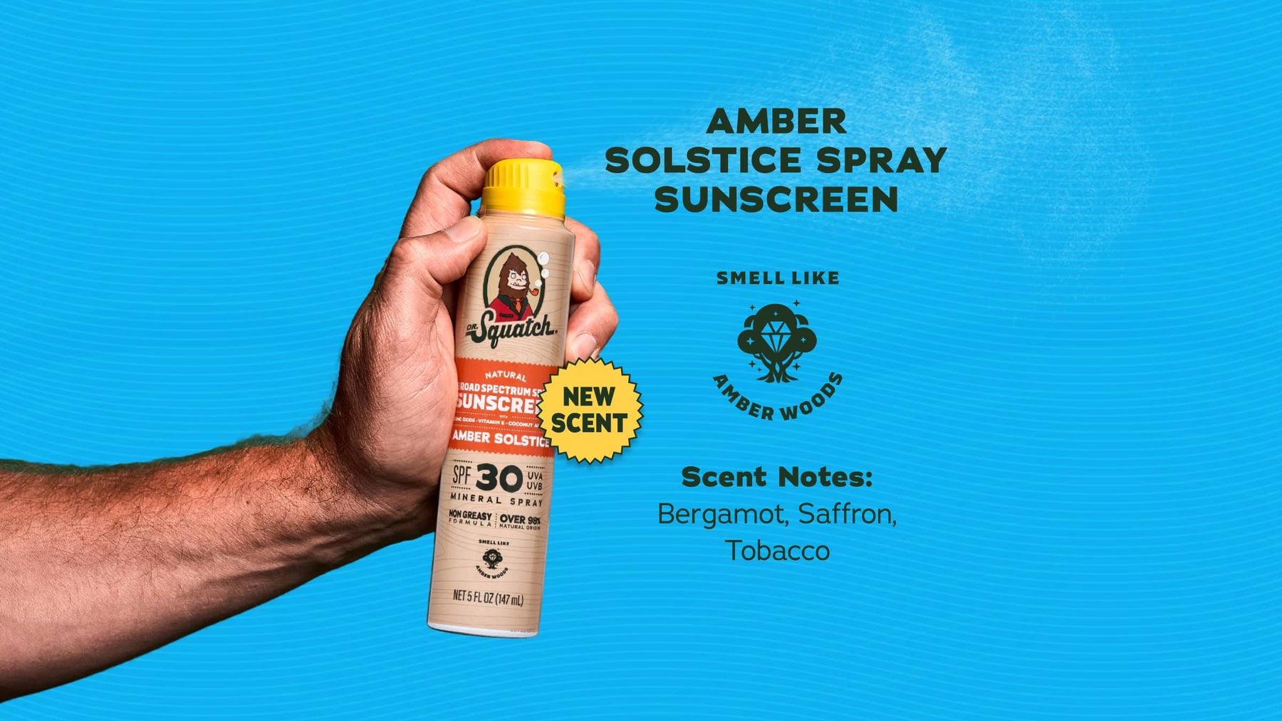 Dr. Squatch Spray Sunscreen | SPF 30 UVA/UVB Protection | Non-Greasy Mineral Sunscreen for Men - Outdoor Shield