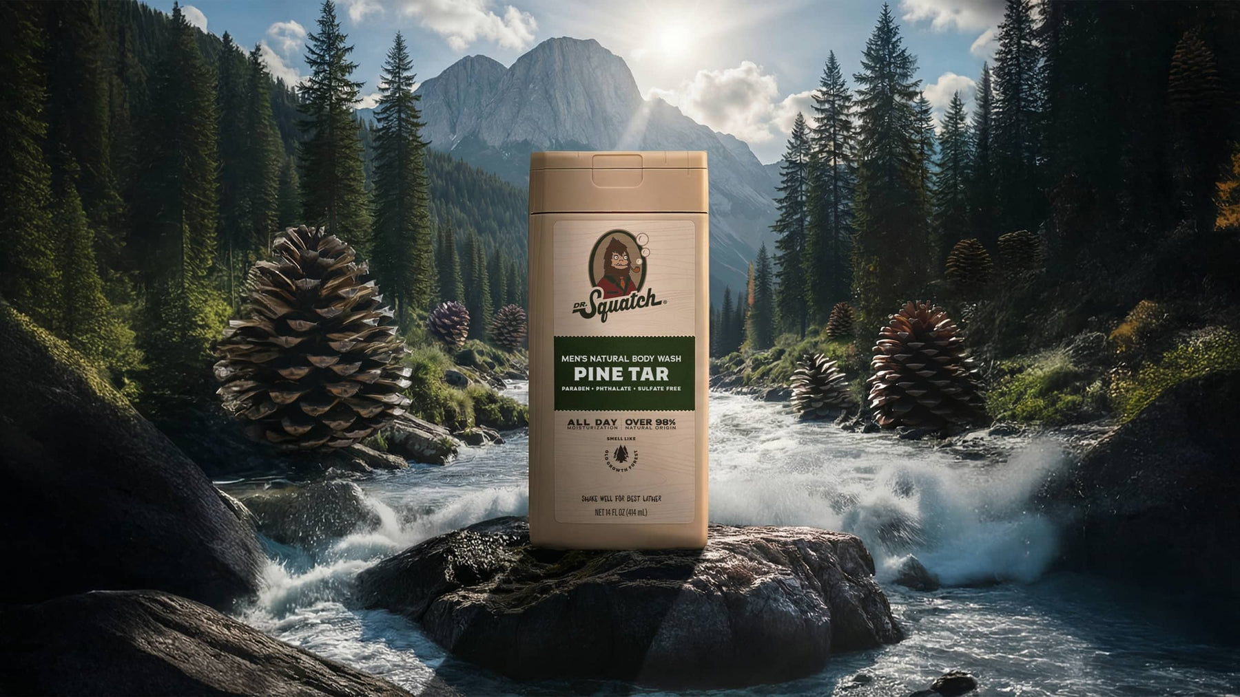 14 oz Pine Tar Exfoliating Body Wash - Modern Fresh Routine