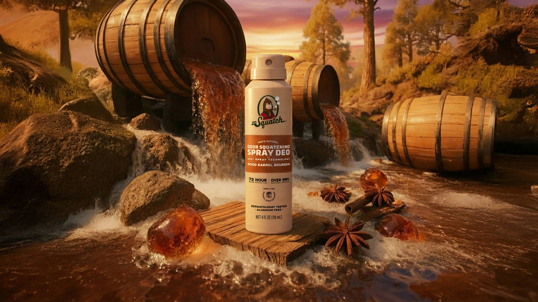 Wood Barrel Bourbon Spray Deodorant - Classic Blend